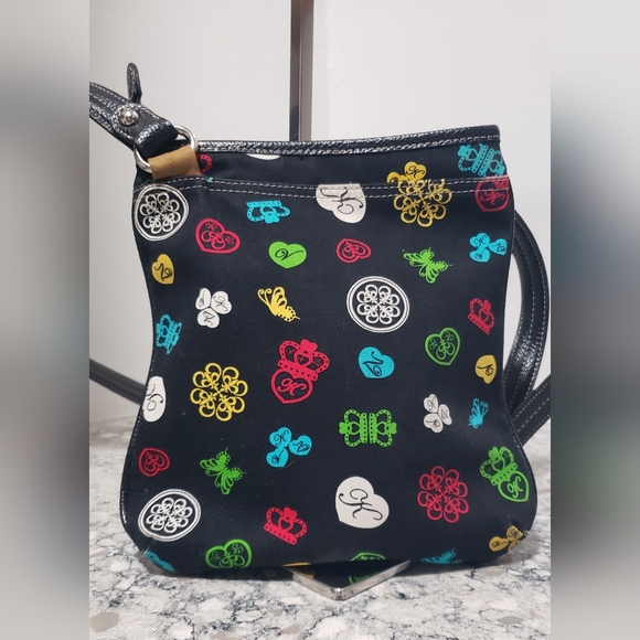 Kathy Van Zeeland Small Crossbody Featuring Colorful Charm Pins - Picture 13 of 14